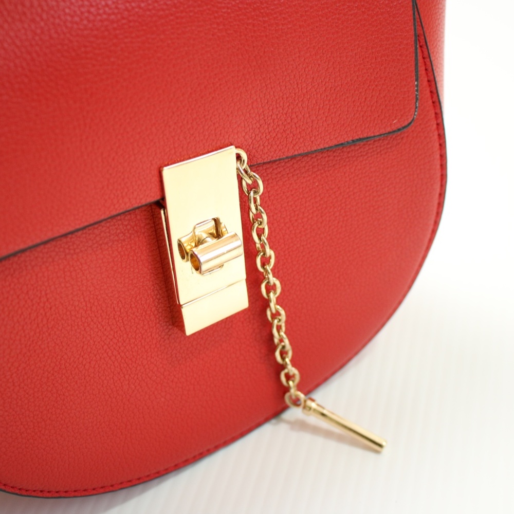 Red Gold Hardware Designer Style Shoulder Crossbody Bag - Picture 4 of 7